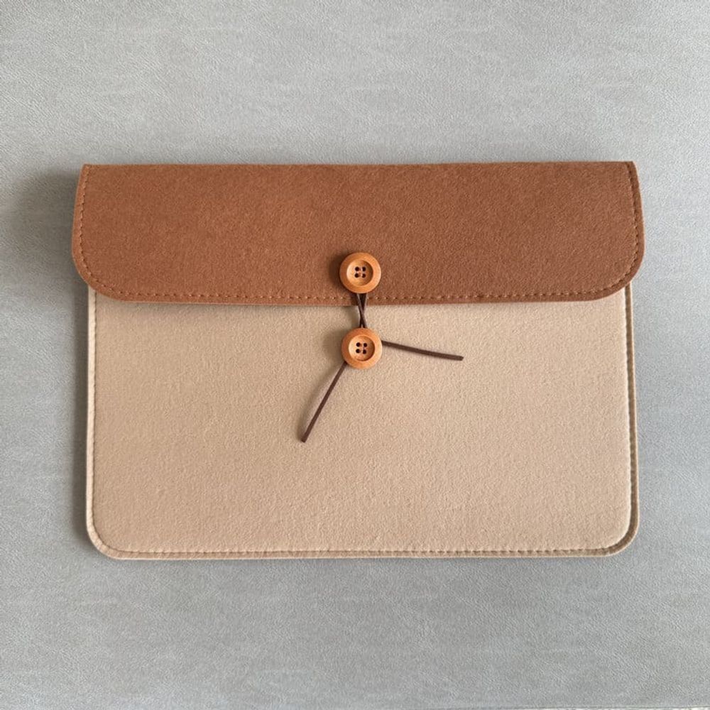 CNS 파일홀더 노트북 파우치 펠트 사무 문서 서류가방 단추 수납백