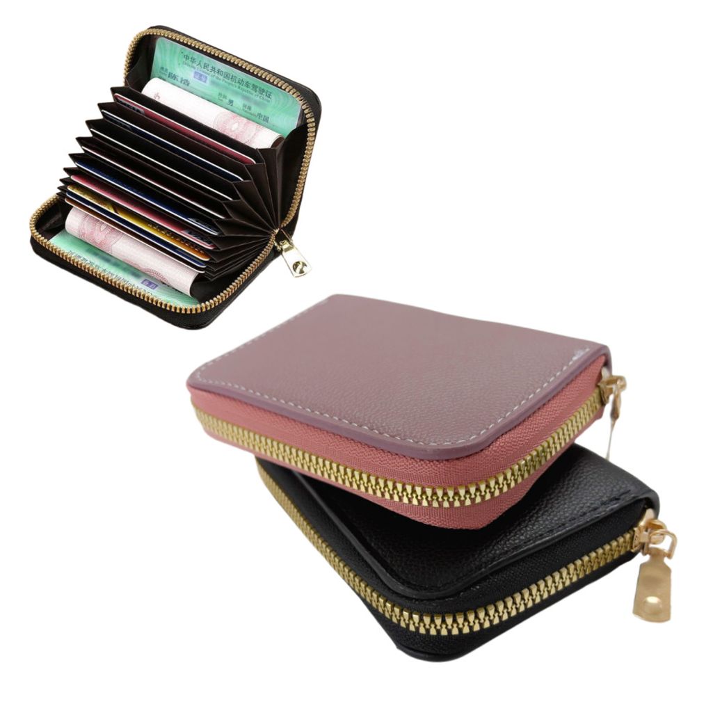 인조가죽 아코디언 카드 명함지갑 2색상