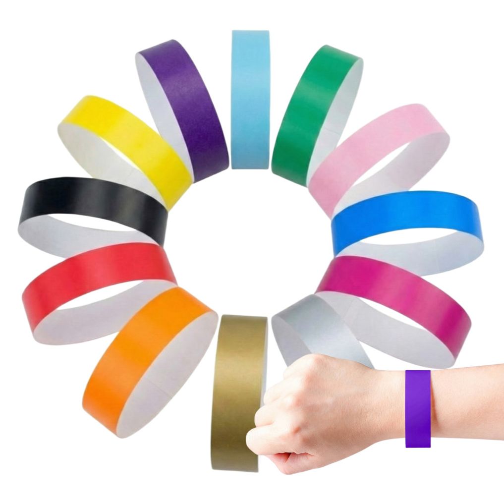 일회용 입장권 팔찌 티켓 방수 종이팔찌 100개