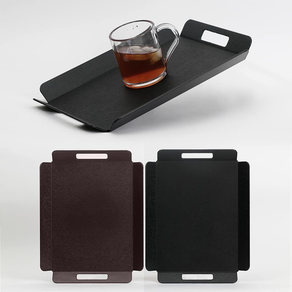 논슬립 손잡이 쟁반 대 검정