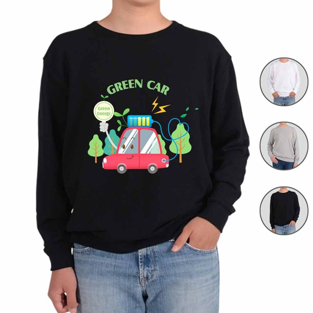 맨투맨 같이타요 전기차 그린카 13 그림 다양한색상 전사이즈