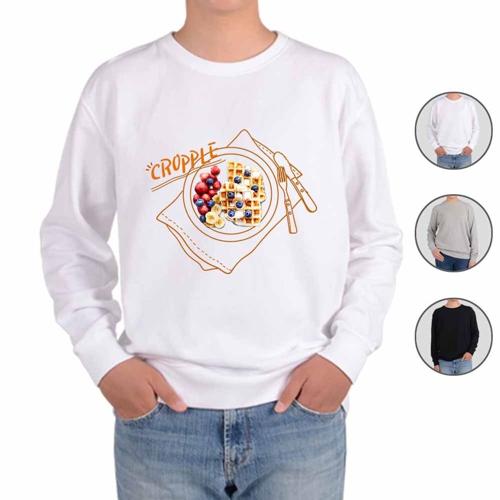 맨투맨 크로와플을 엣지있게 그림 다양한색상 전사이즈