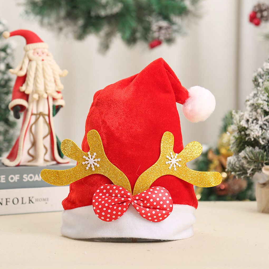 PrimeBulk 모던 황금 사슴뿔 루돌프모자