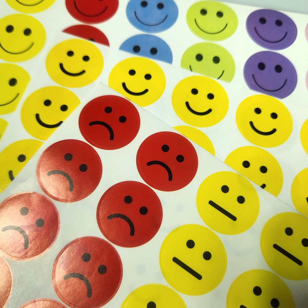 감정 스마일 스티커 컬러 표정 스티커