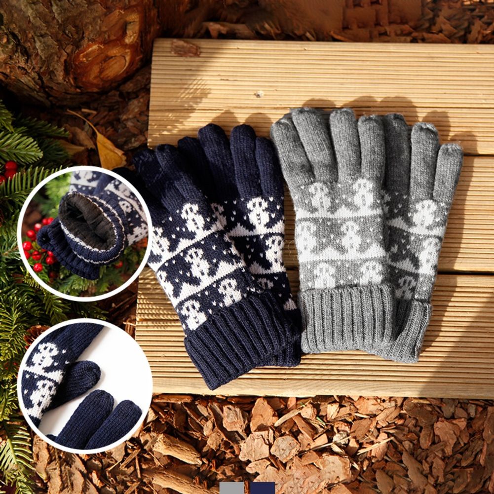 울니트 스마트터치 눈사람장갑