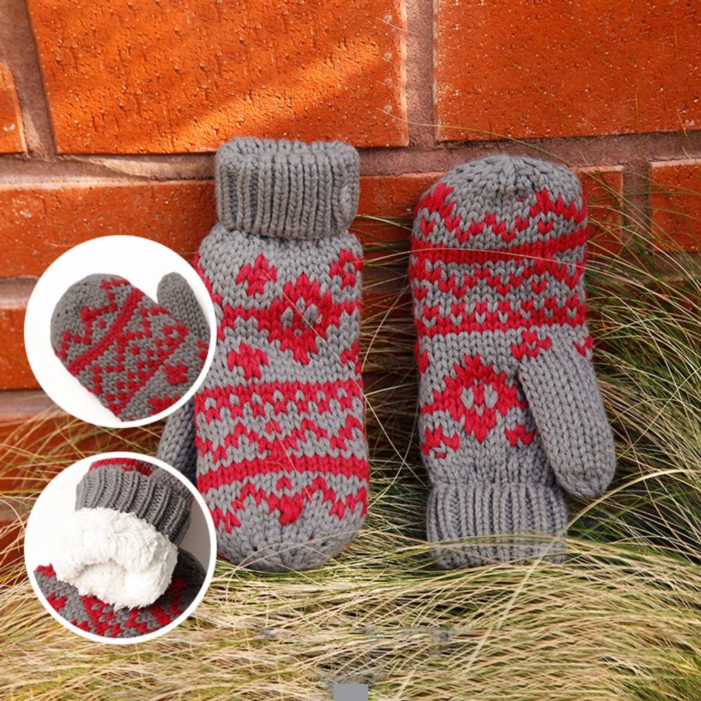 울 니트 벙어리장갑