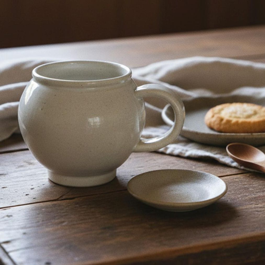 이천도자기 달백자 머그컵 450ml 잔 선물용 음료수 커피 홈카페