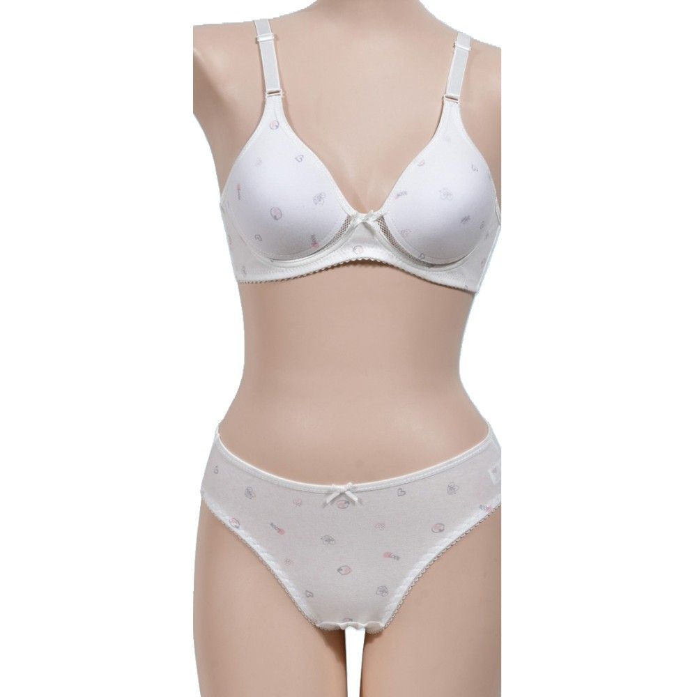 노와이어 몰드 3단계 주니어 브라팬티세트