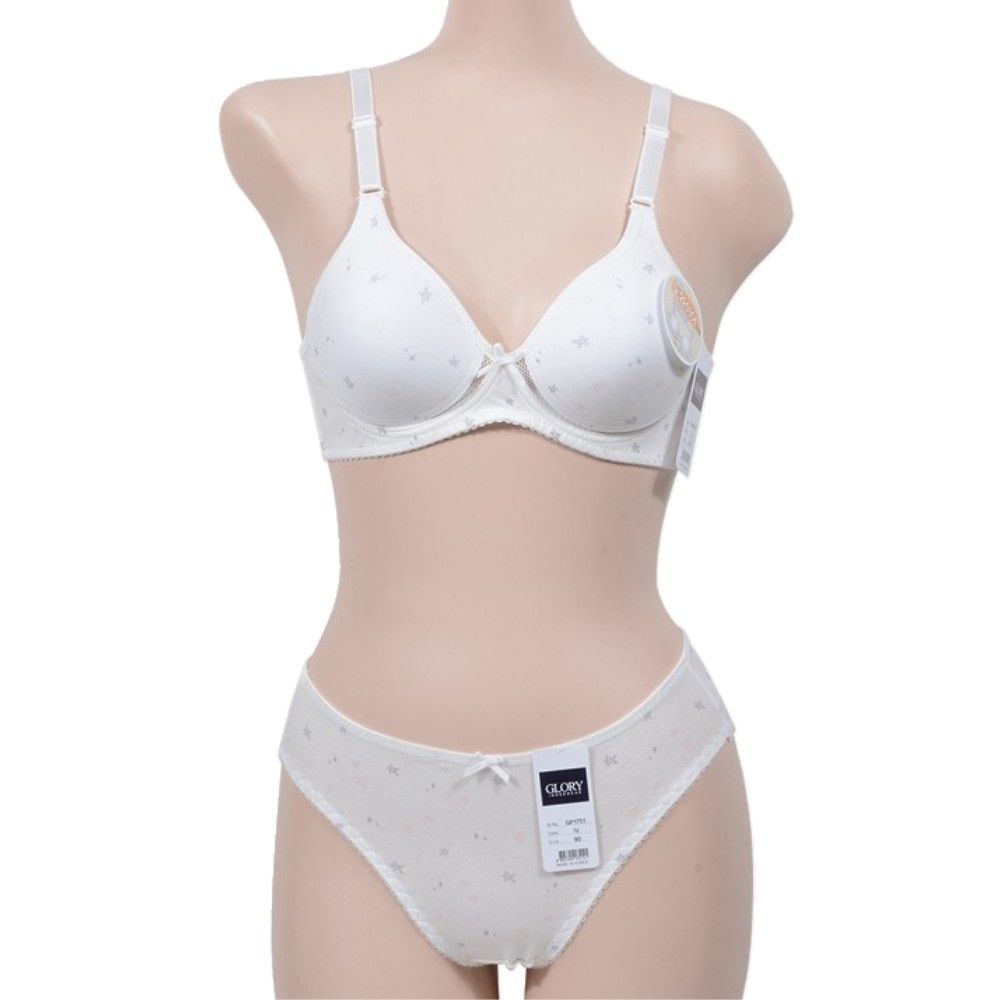 편안한 노와이어 몰드 주니어 브라팬티세트