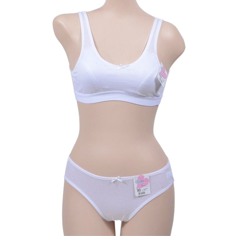 편안한 면소재 주니어 스포츠브라팬티세트