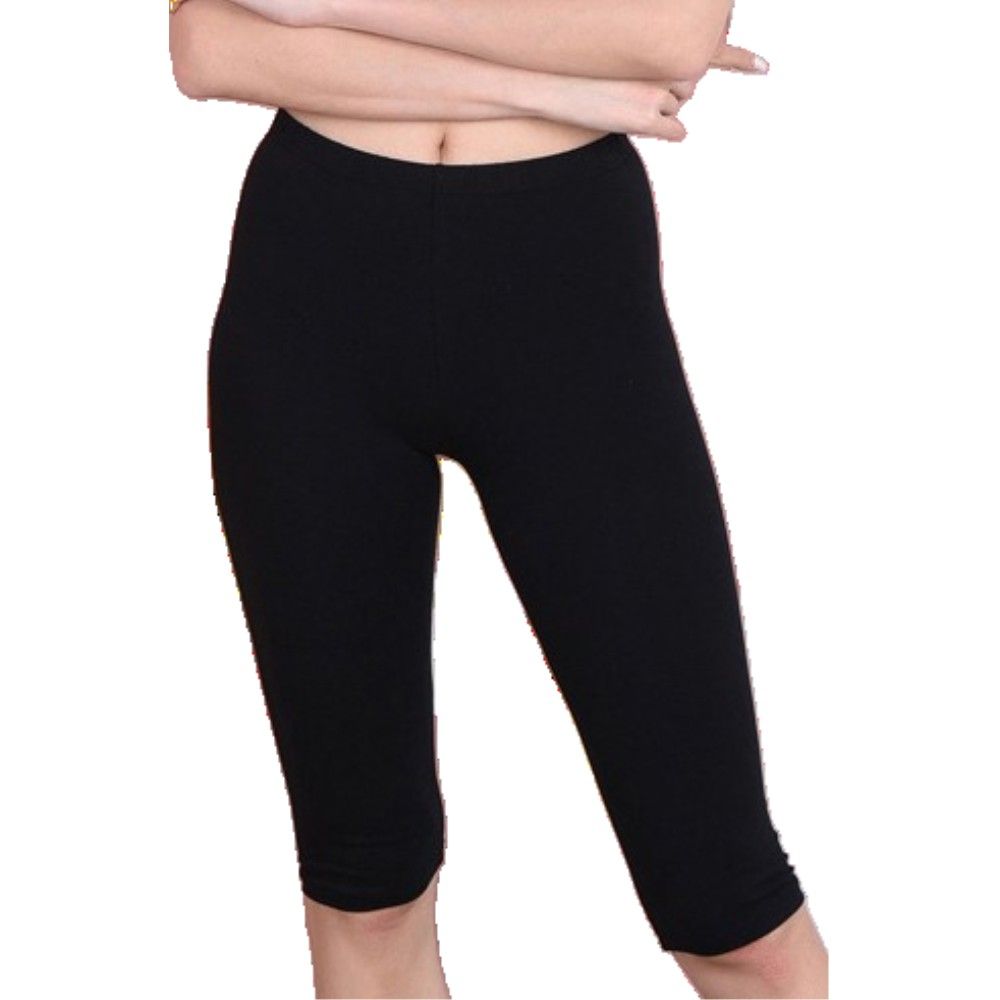 뛰어난 신축성 면스판 무릎 7부 레깅스