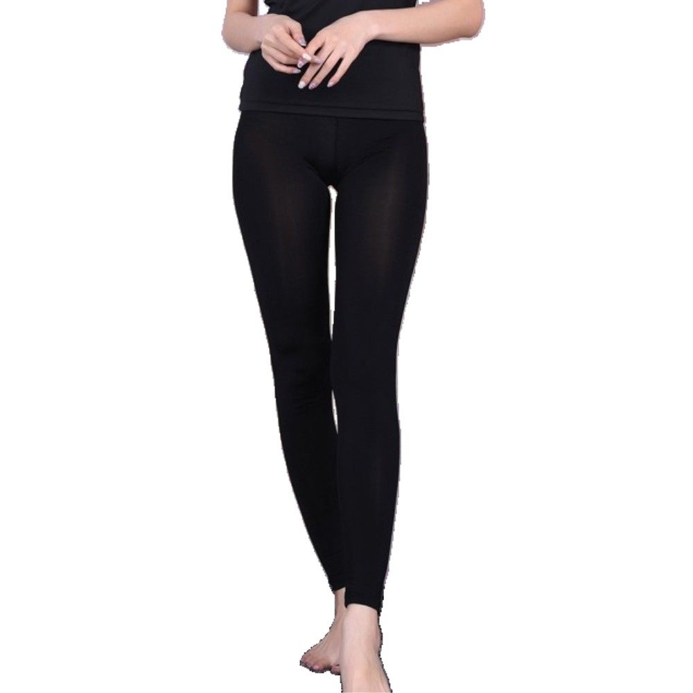 시원한 인견 슬림한 여성 9부 블랙 레깅스