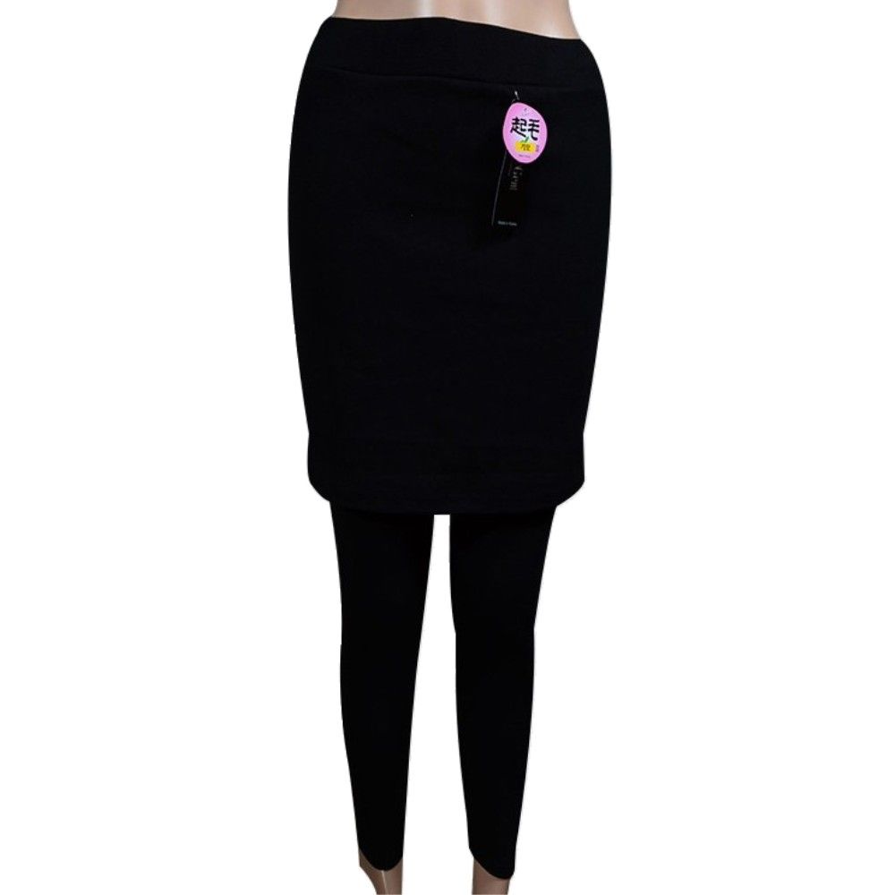 복원력 좋은 무채색컬러 기모 치마레깅스