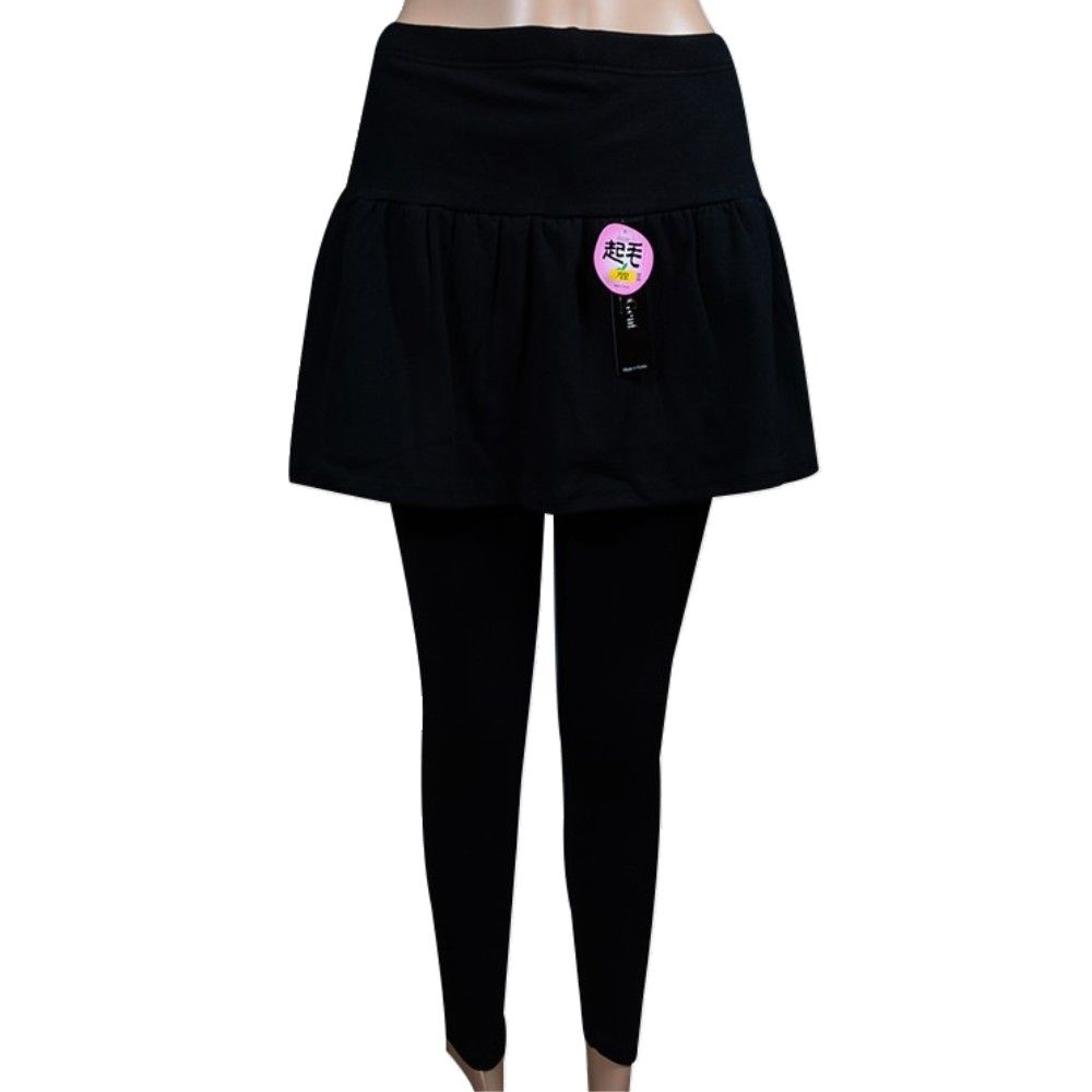 간절기 가벼운 기모 면 플레어 치마레깅스