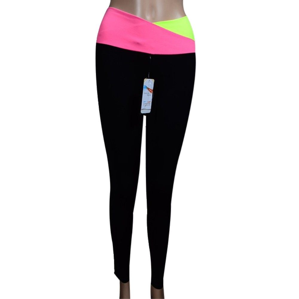 기본 스타일 입체패턴 투톤 배색 9부요가복