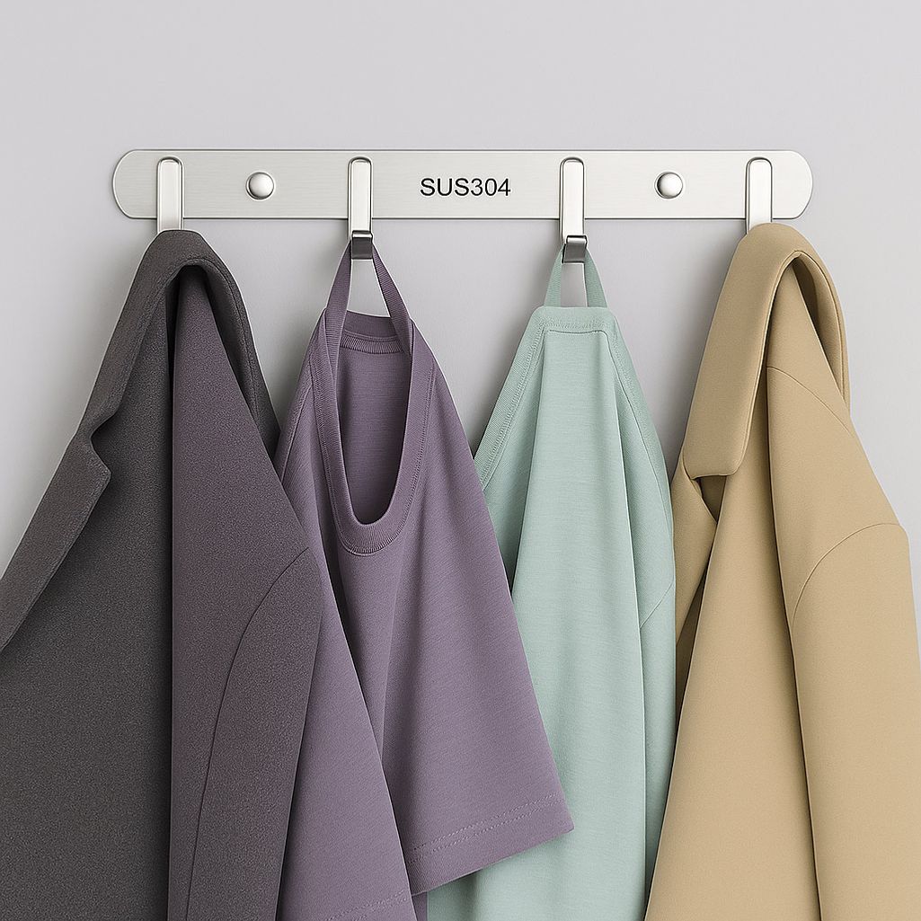 누가와 접착식후크 벽옷걸이 도어후크 벽걸이옷걸이 모자걸이 옷걸이행거 4단 5단 6단