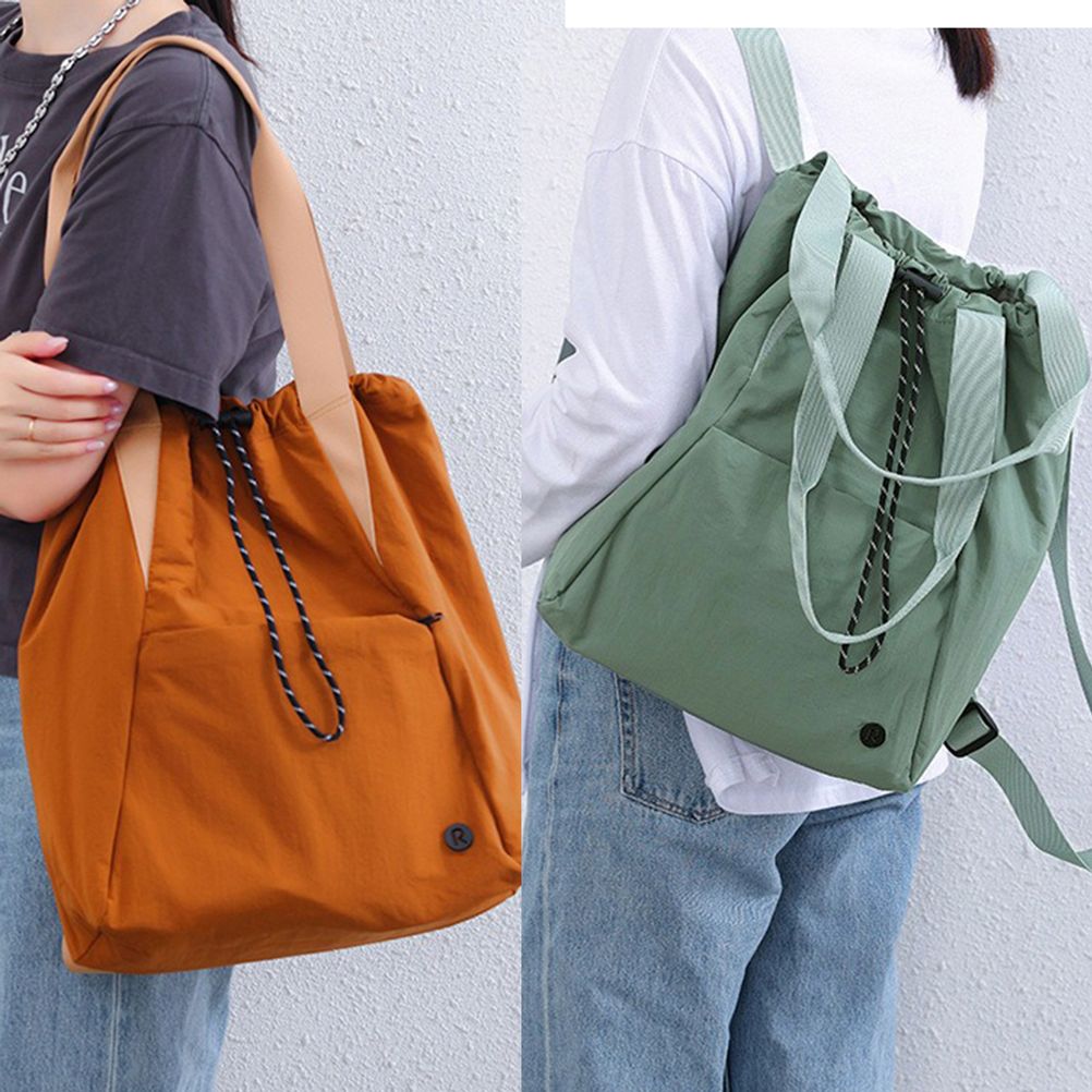 LYVOO 다기능 숄더백 다용도 토트백 야외용 백팩 여성용 빅 여성 호보 나일론 패딩 미니