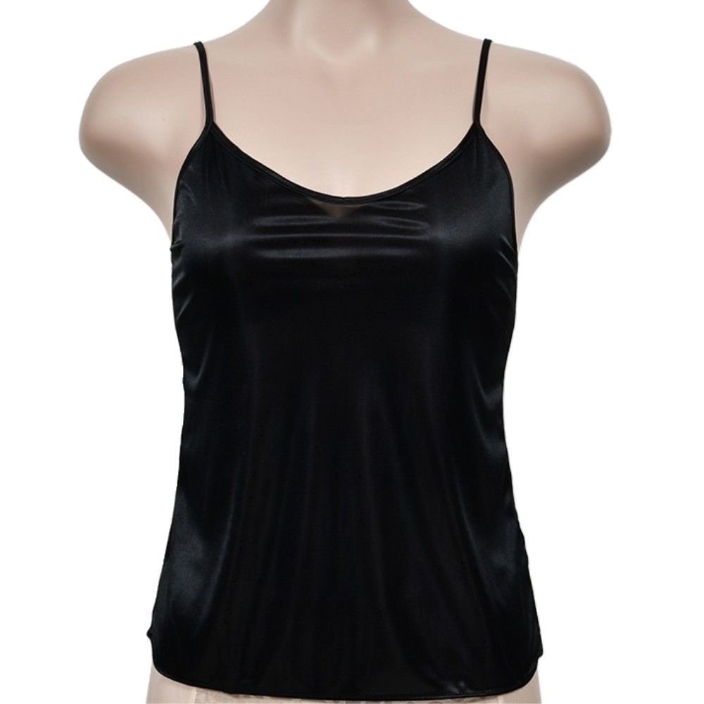 은은한 광택 부드럽고 편안한 여성 끈런닝