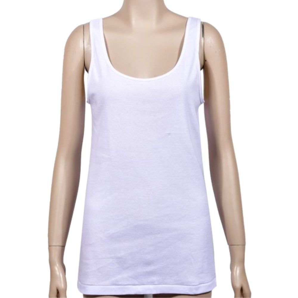 베이직 화이트 순면 라운드넥 여성 런닝