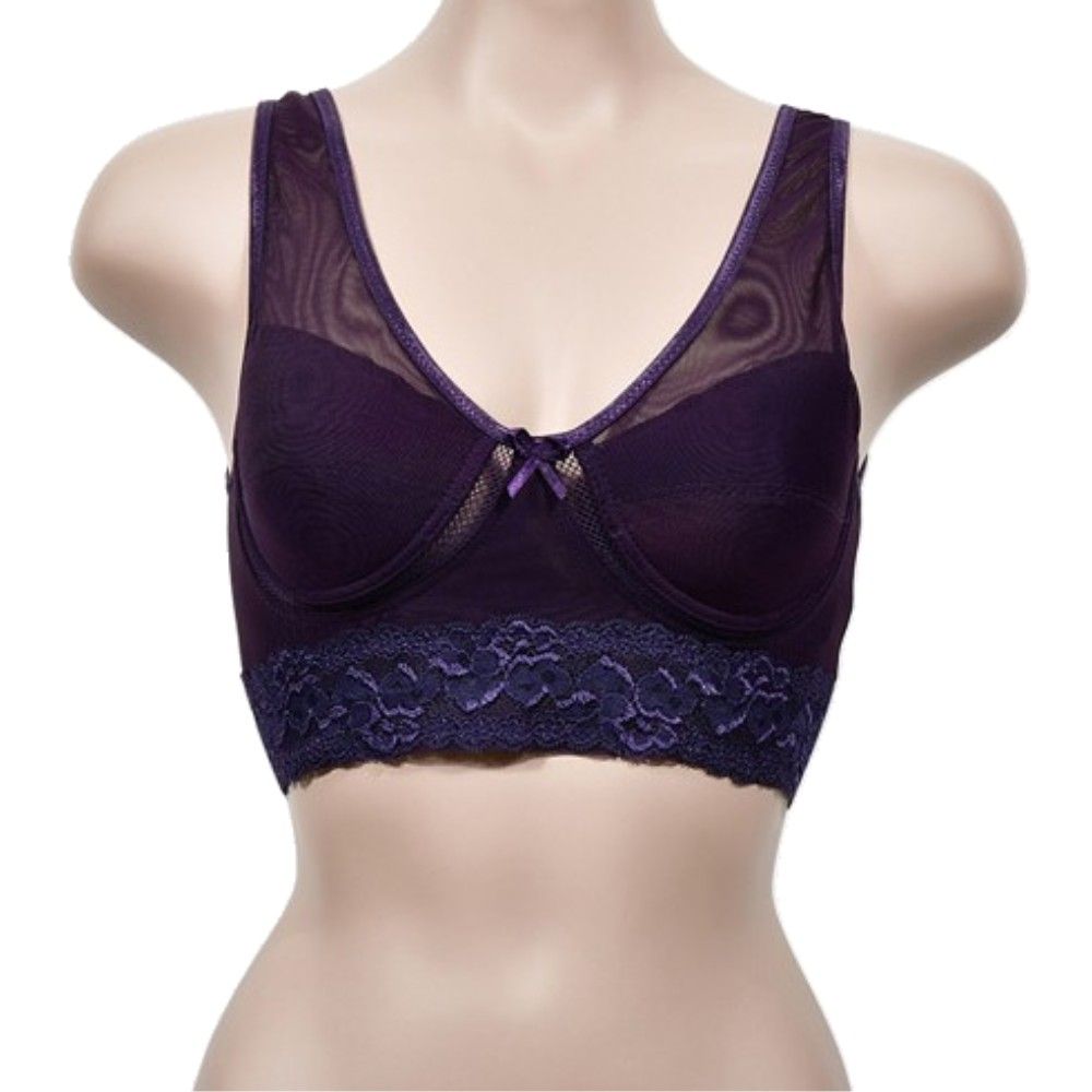 우아한 레이스 풀컵 노와이어 스포츠 브라