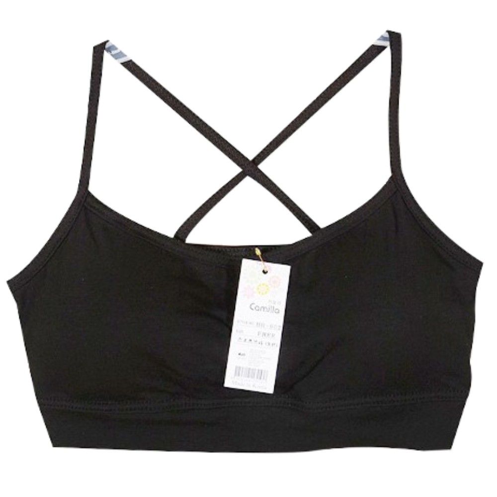 편안한 면스판 깔끔한 스포츠 X끈 브라