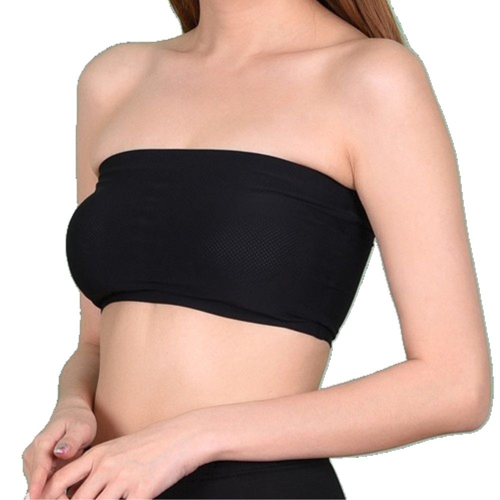 오프숄더 튜브 패드내장 탑브라