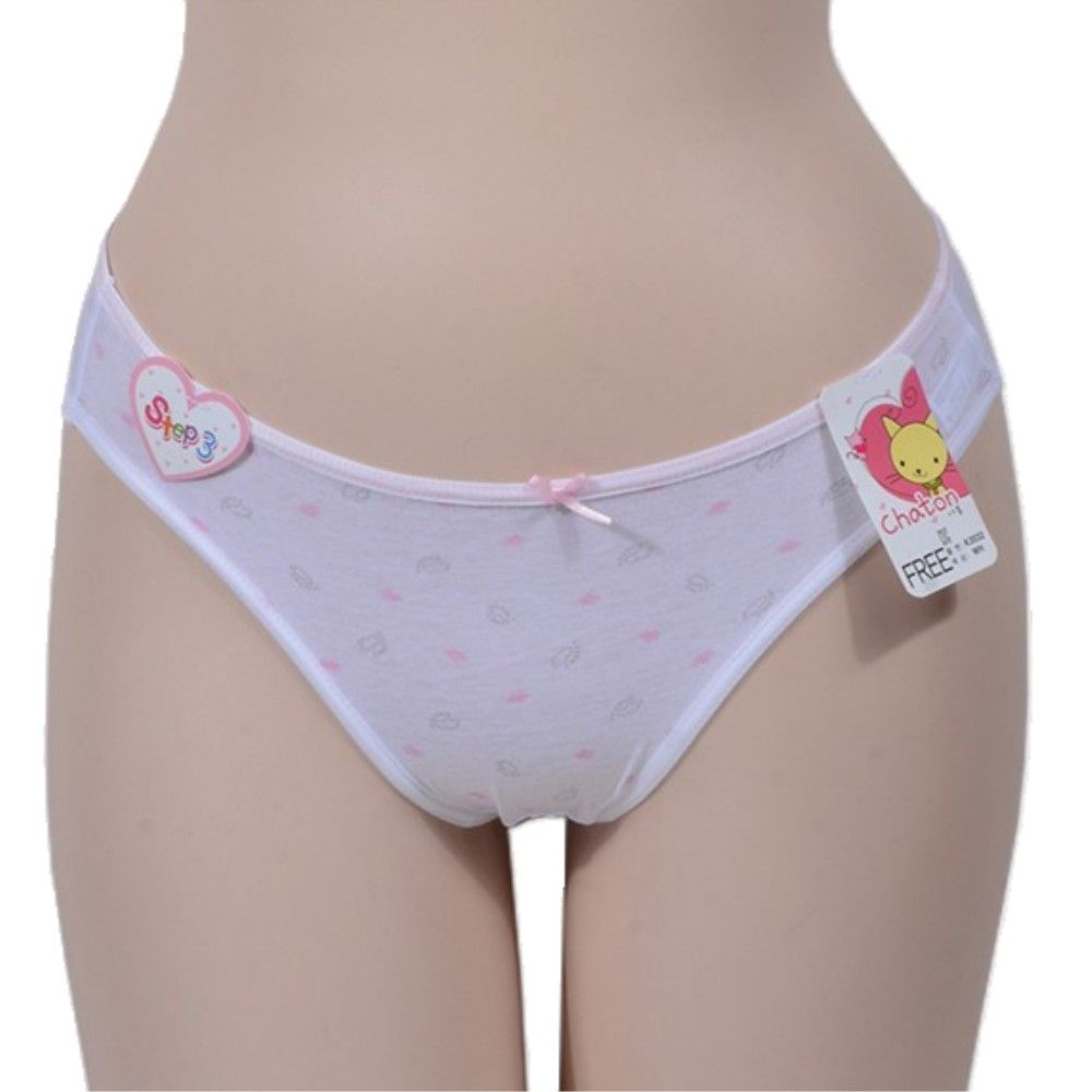 발랄한 느낌의 면소재 주니어 삼각팬티