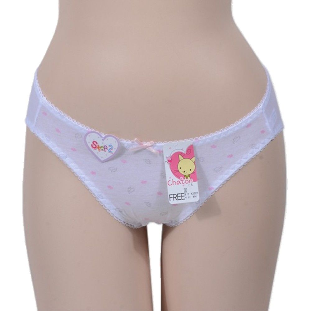 귀여운 그래픽 레이스 포인트 주니어 팬티