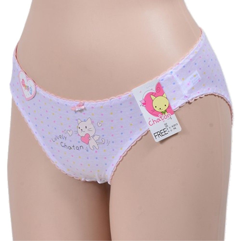 귀여운 그래픽 부드러운면 주니어 삼각팬티