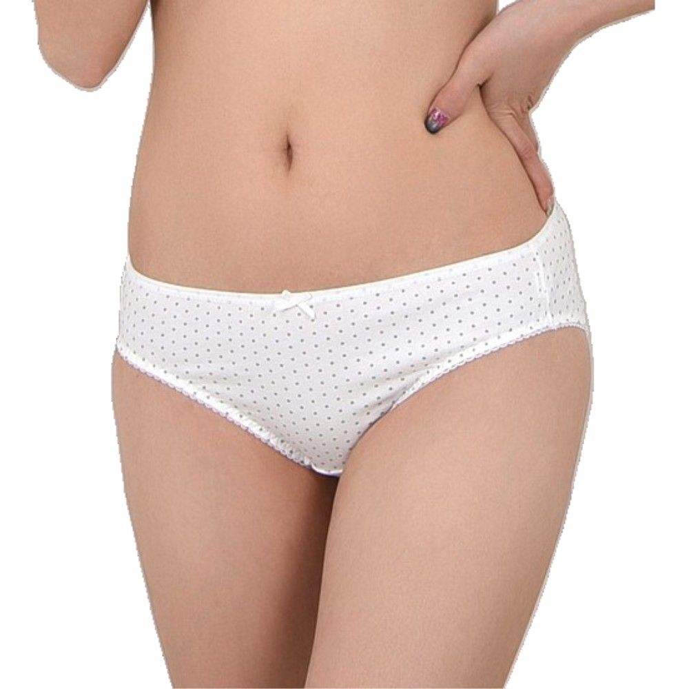 깔끔한도트 면스판 봉제라인 여성 삼각팬티