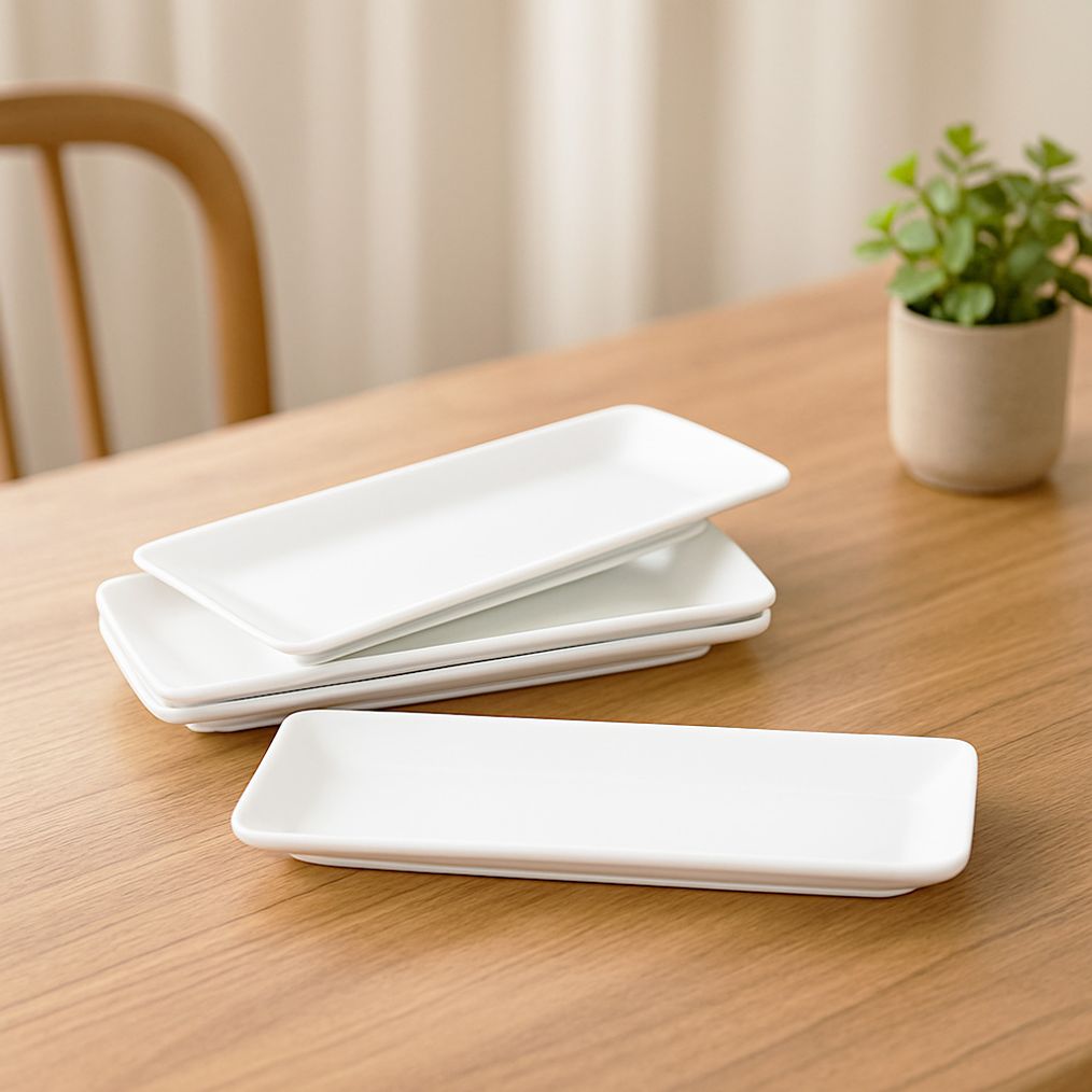 본차이나 직사각접시 4P세트