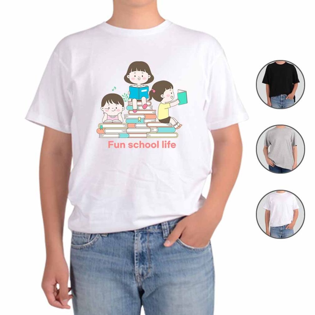 반팔티 우정과 즐거운 학교생활11번 그림 다양한색상 전사이즈