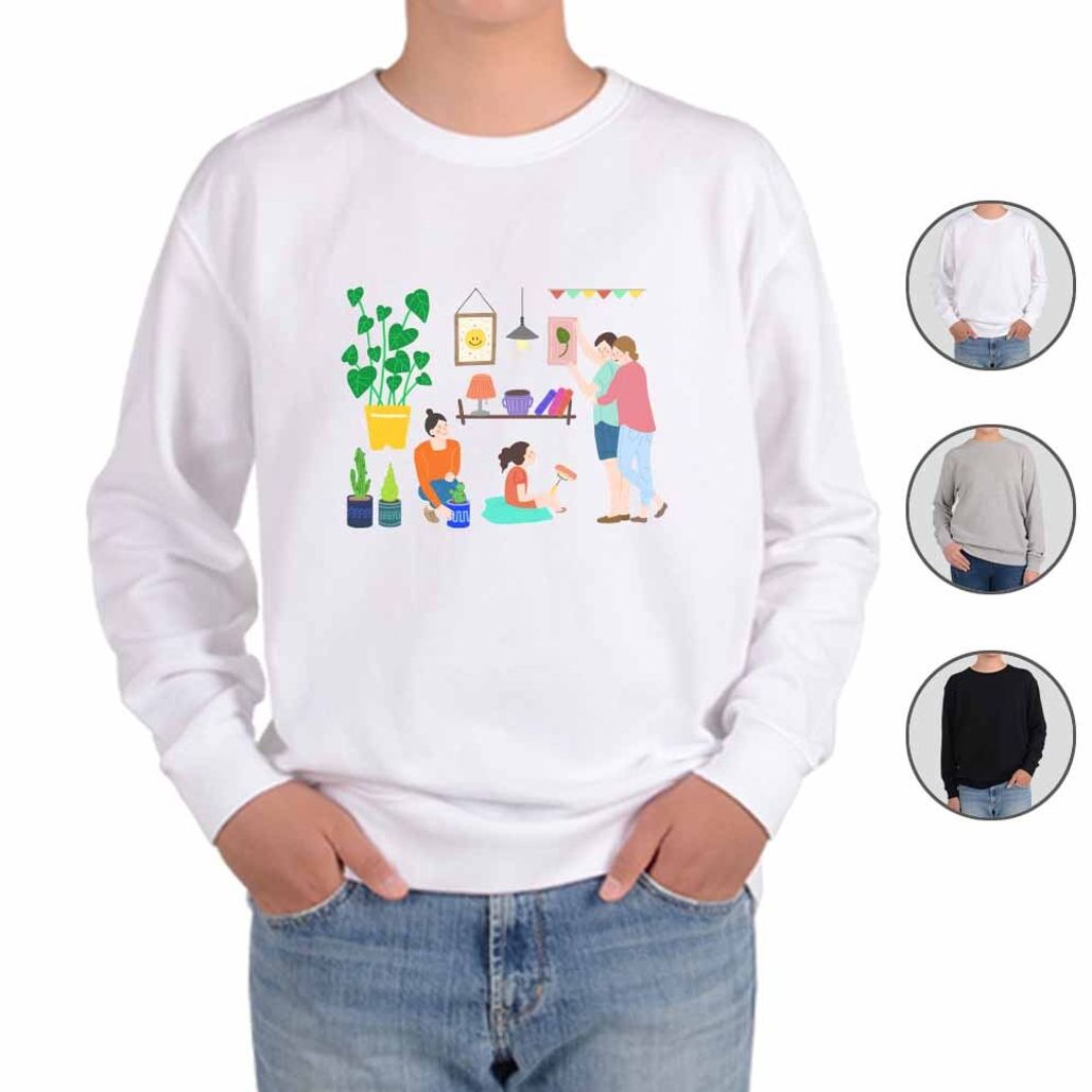 맨투맨 집콕 언택트 홈가드닝10번 그림 다양한색상 전사이즈