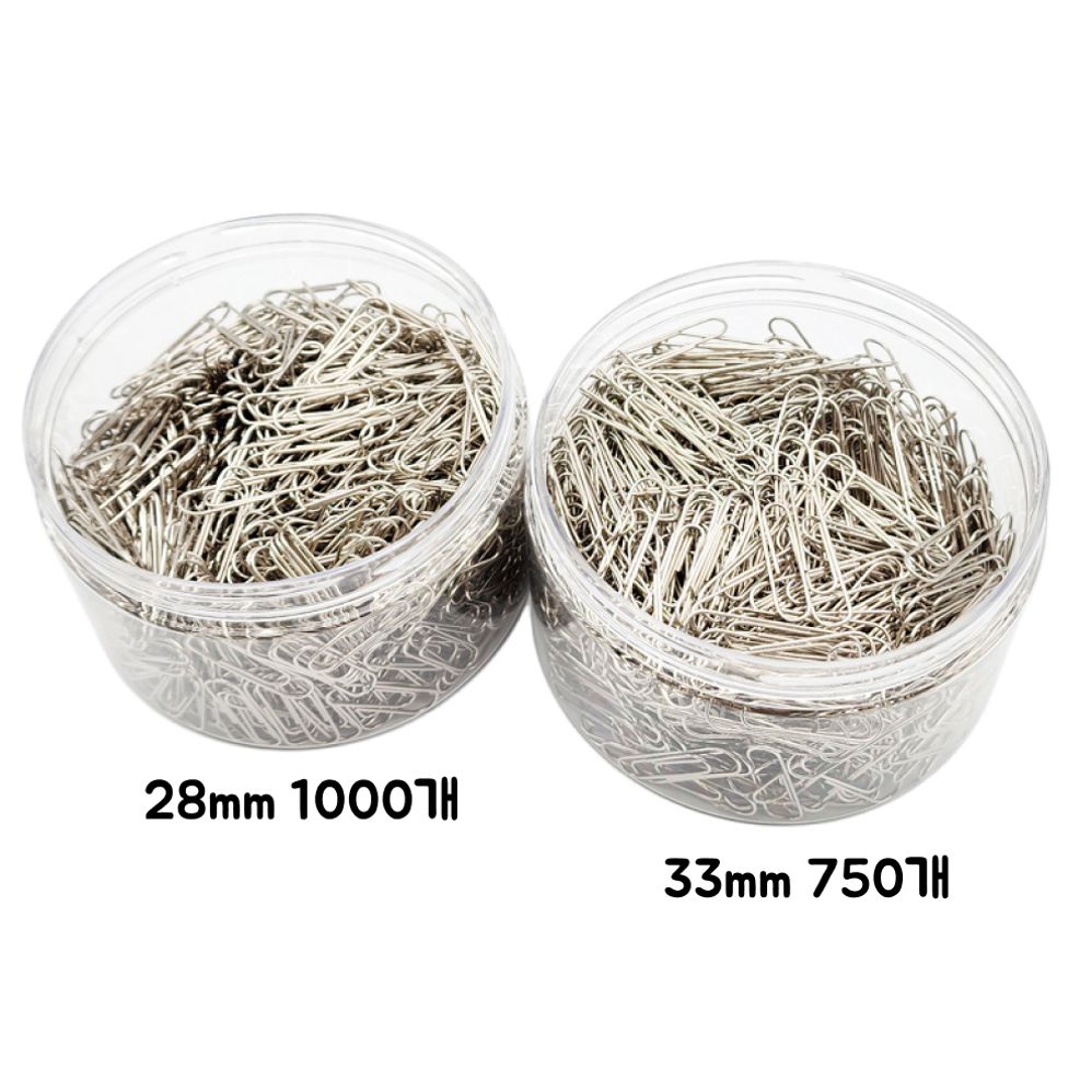 실버클립 서류 정리 문서 집게 (28mm 33mm)