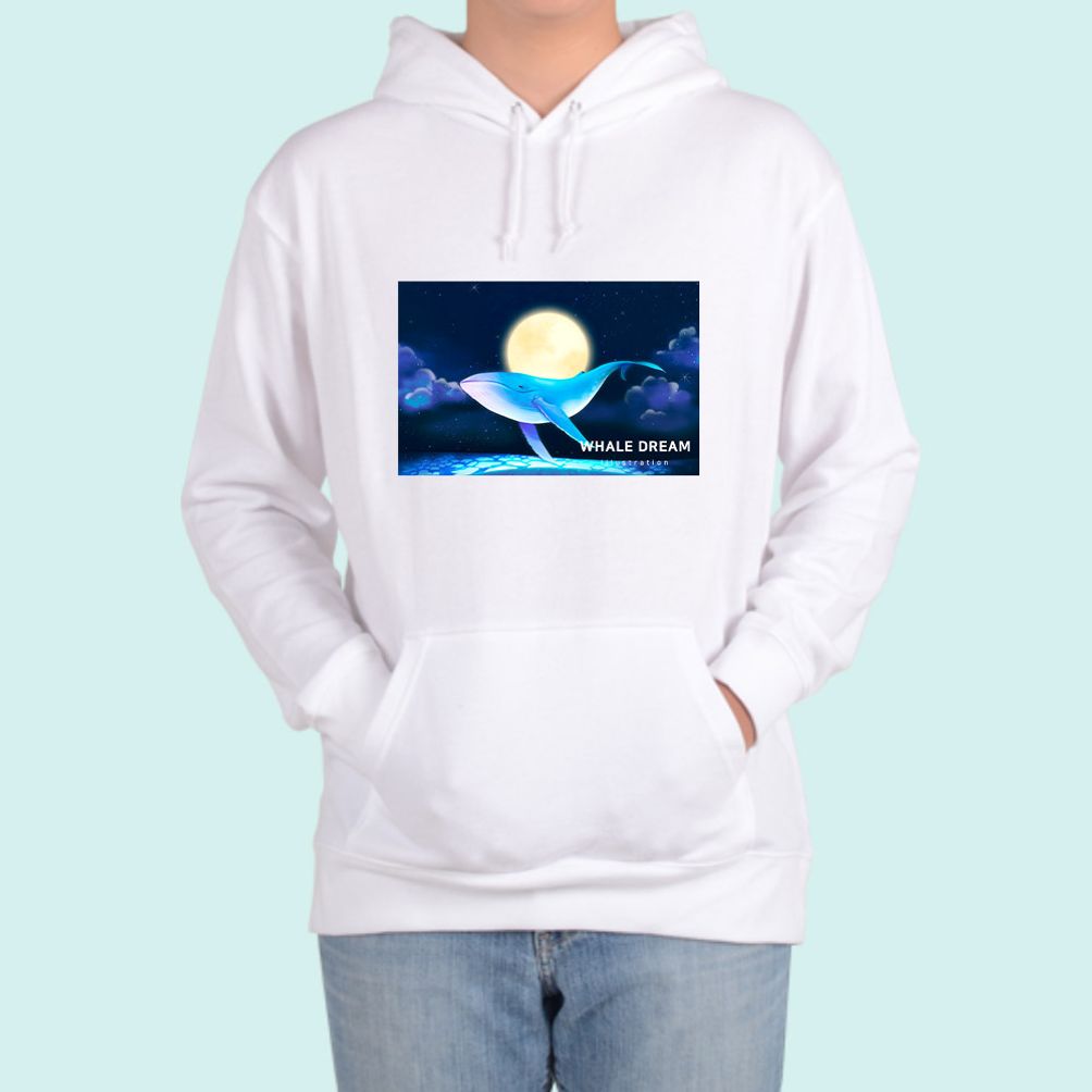 후드티 감성고래 하늘을 나는 고래 그림 다양한색상 전사이즈