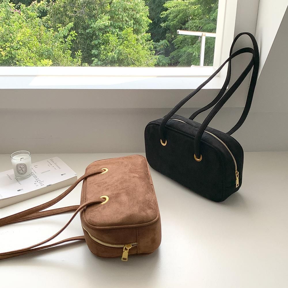 편안하게 스웨이드 네모 여성 숄더백