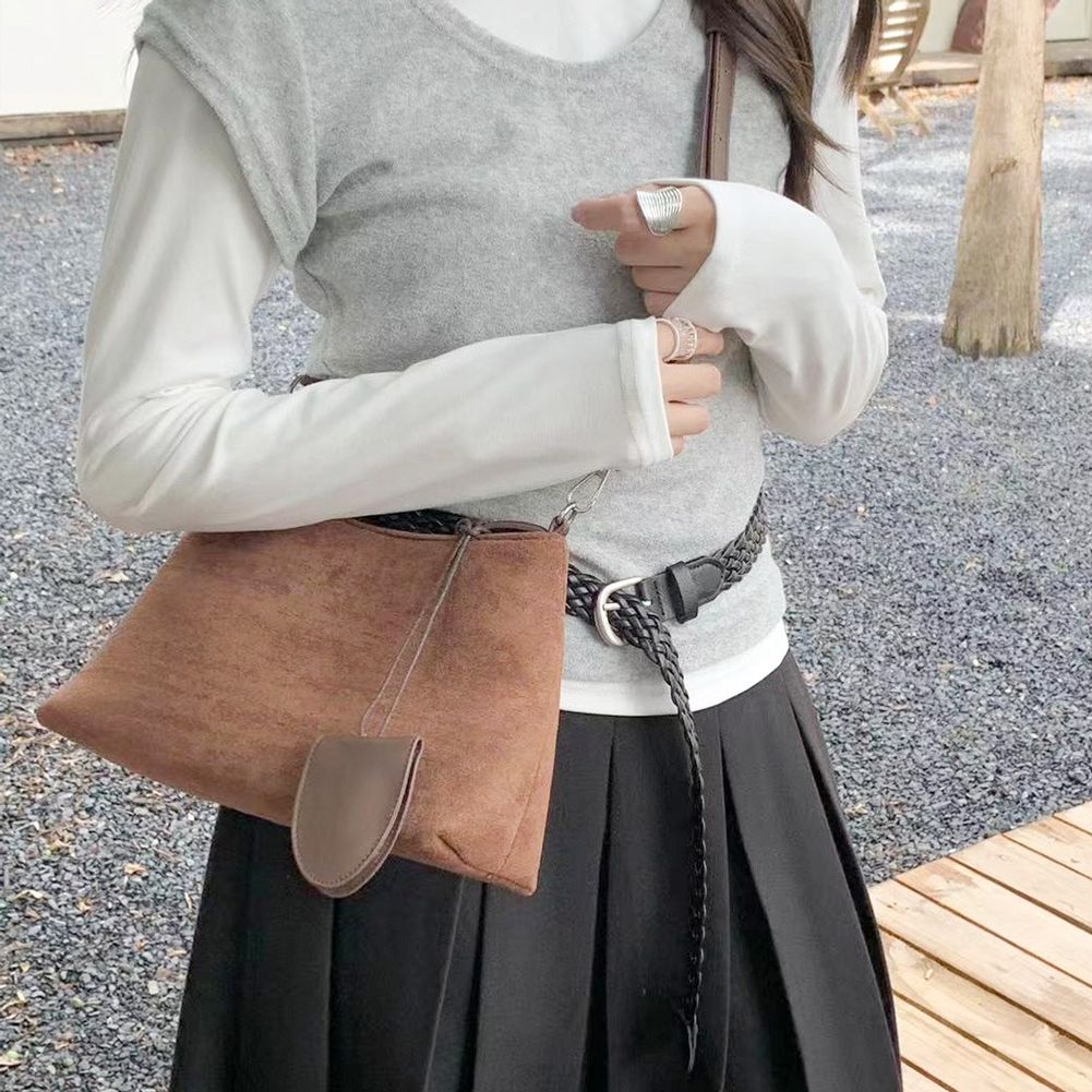 엠티 22965 스웨이드 여성 숄더 크로스백