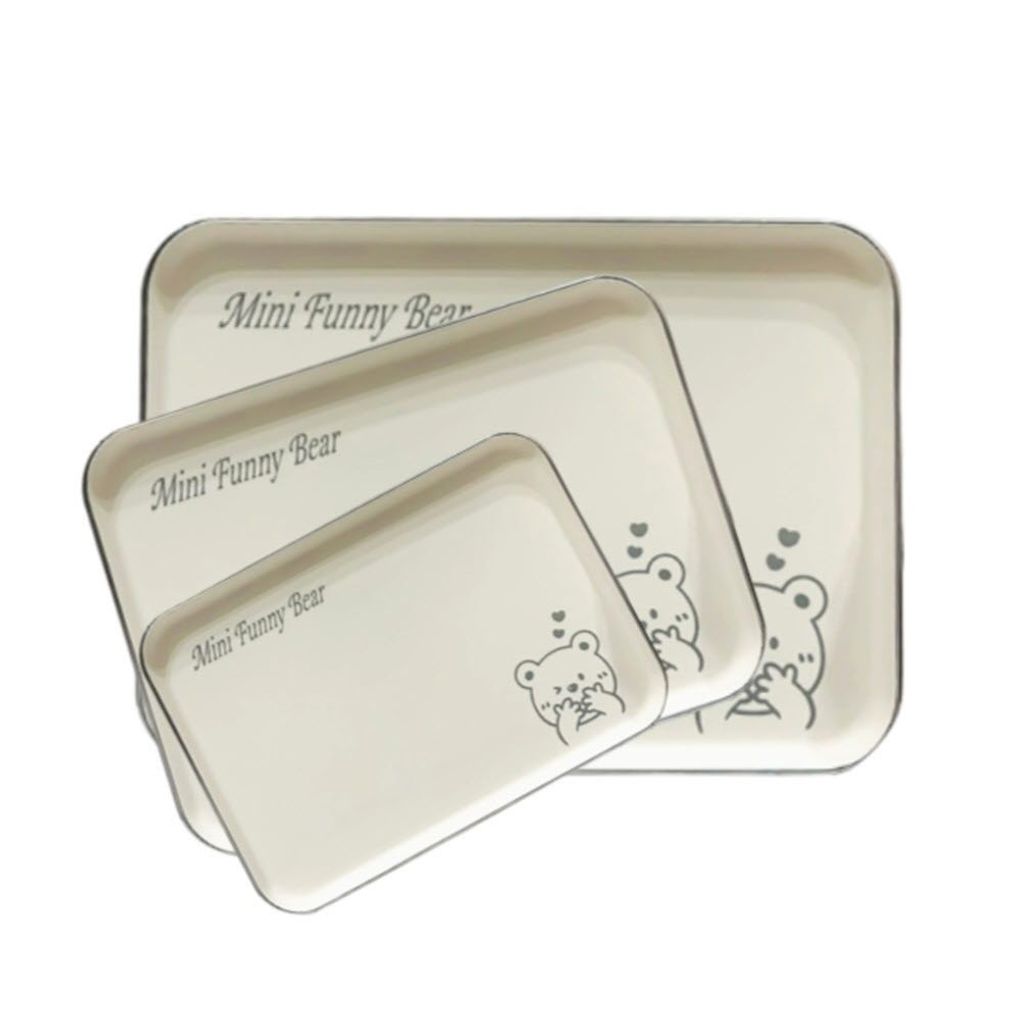 퍼니베어 플라스틱 직사각 쟁반 트레이 소