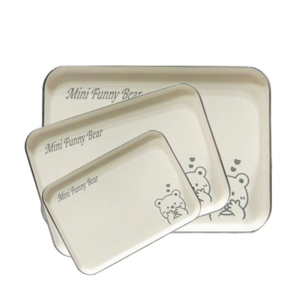 퍼니베어 플라스틱 직사각 쟁반 트레이 중