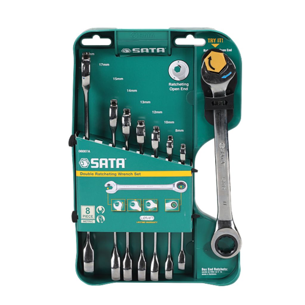 더블라쳇 기어렌치 세트 8PCS 볼트 너트 조임