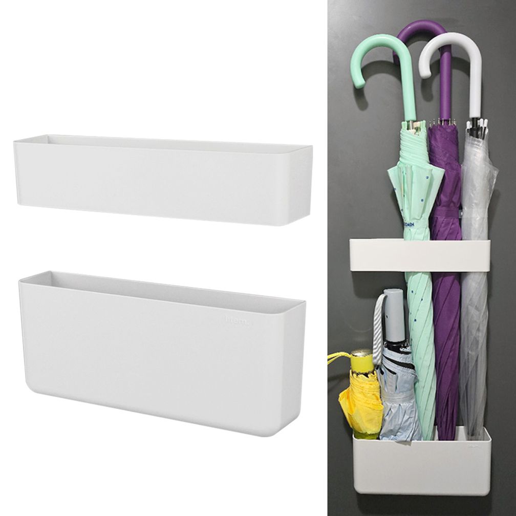 자석 우산 꽂이 화이트 수납함 거치대 걸이 정리 현관