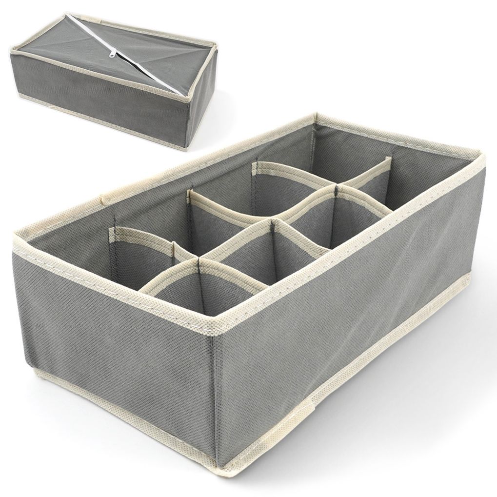 속옷 양말 정리함 8칸 그레이 수납함 보관함 수납