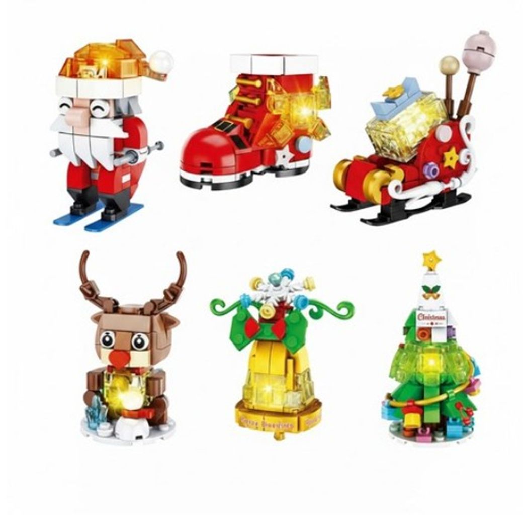 (TJ) 토이진 LED 크리스마스 블록 6종 (랜덤)