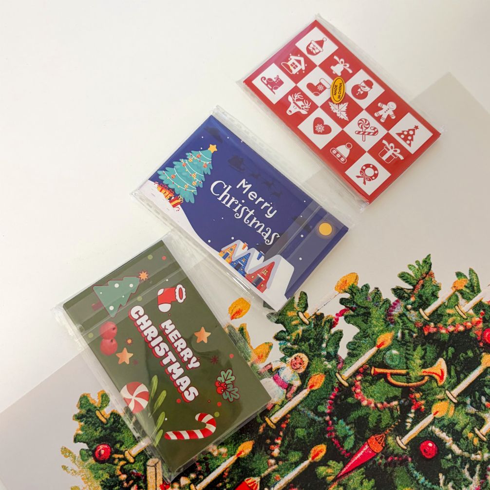 크리스마스 스크래치 긁는 복권 만들기 카드 10개입