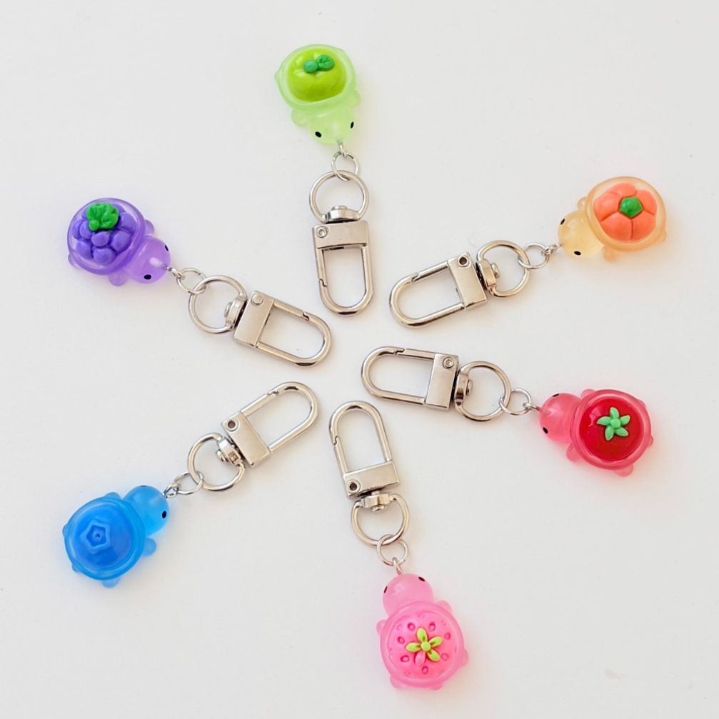 행운의 미니 과일 거북이 꼬북이 키링 6종