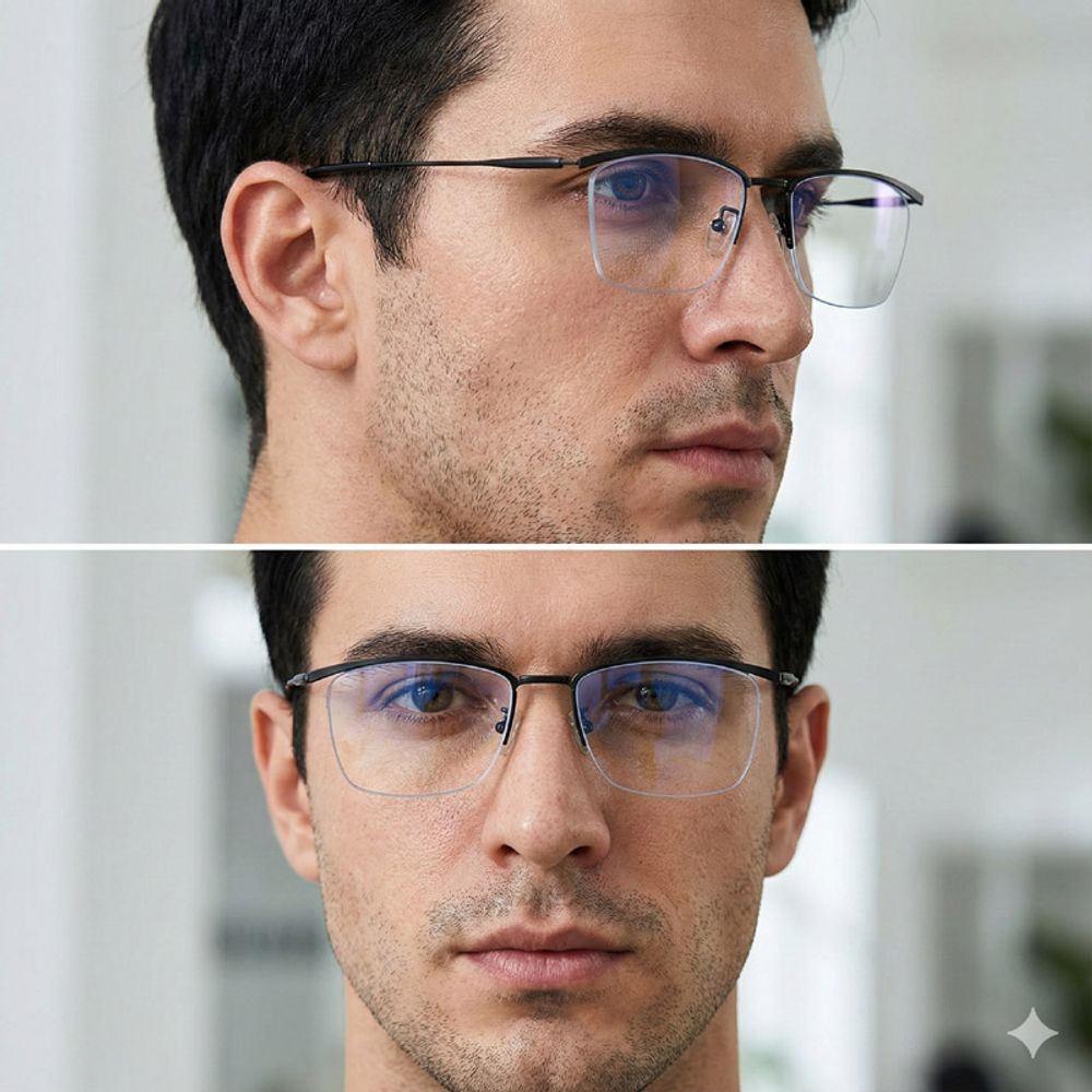 LUXEYE 명품 안경 긱시크 무테 뿔테 안경테 24018