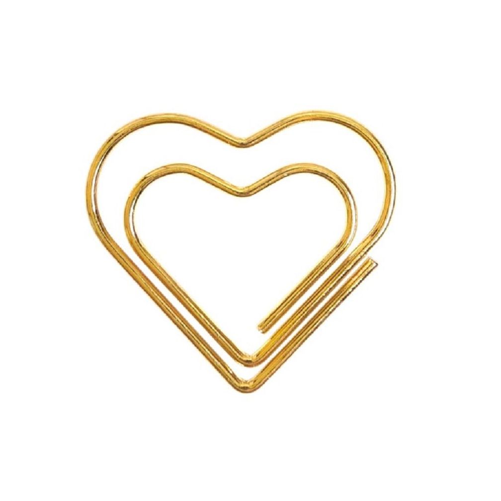 하트모양 페이퍼 클립 1PCS 골드