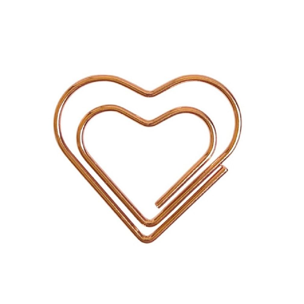 하트모양 페이퍼 클립 1PCS 로즈골드