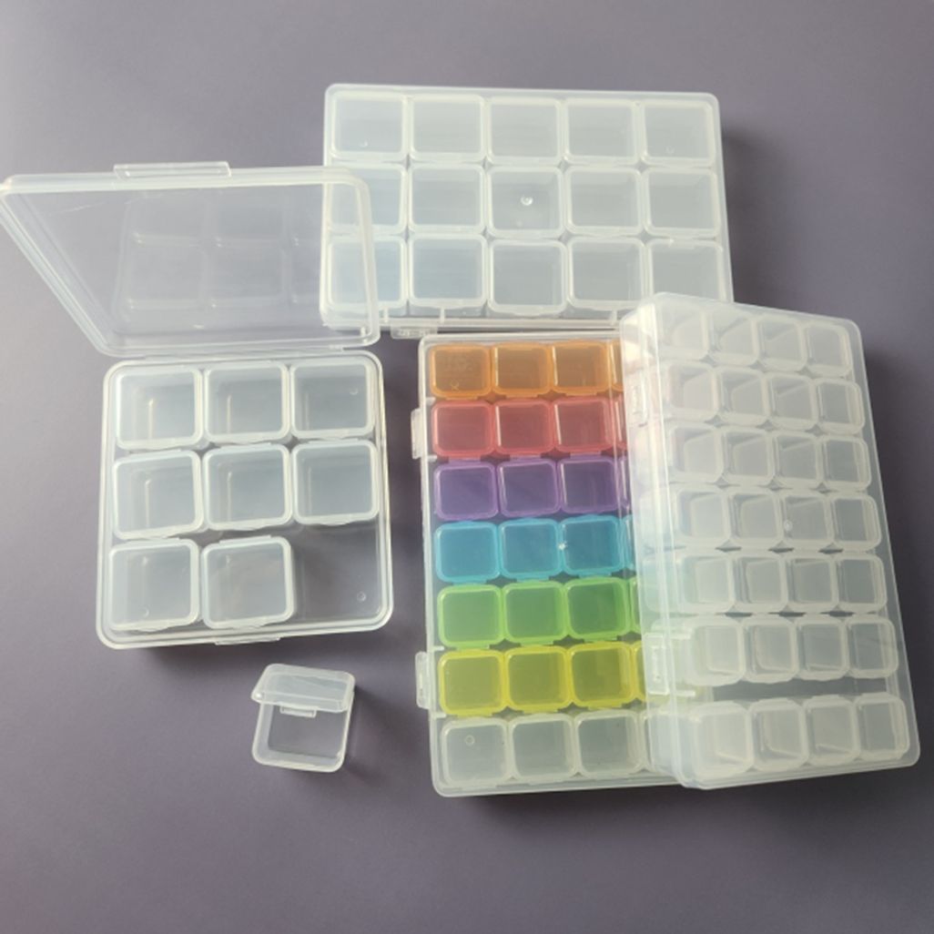 플라스틱 투명 아크릴 칸칸 수납함 소품 정리함 9칸 15칸 28칸