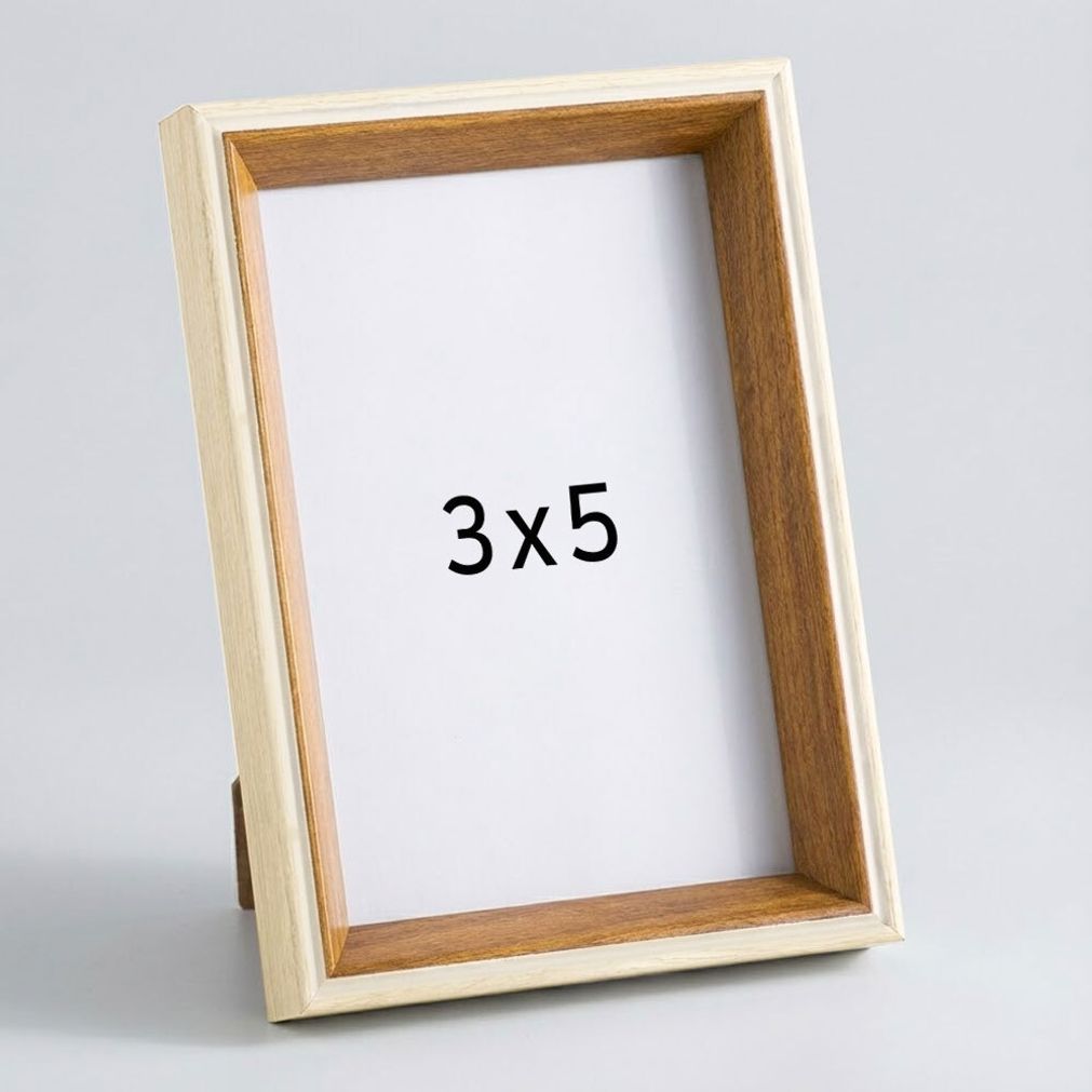 3x5 탁상용 사진 액자 아이보리 브라운